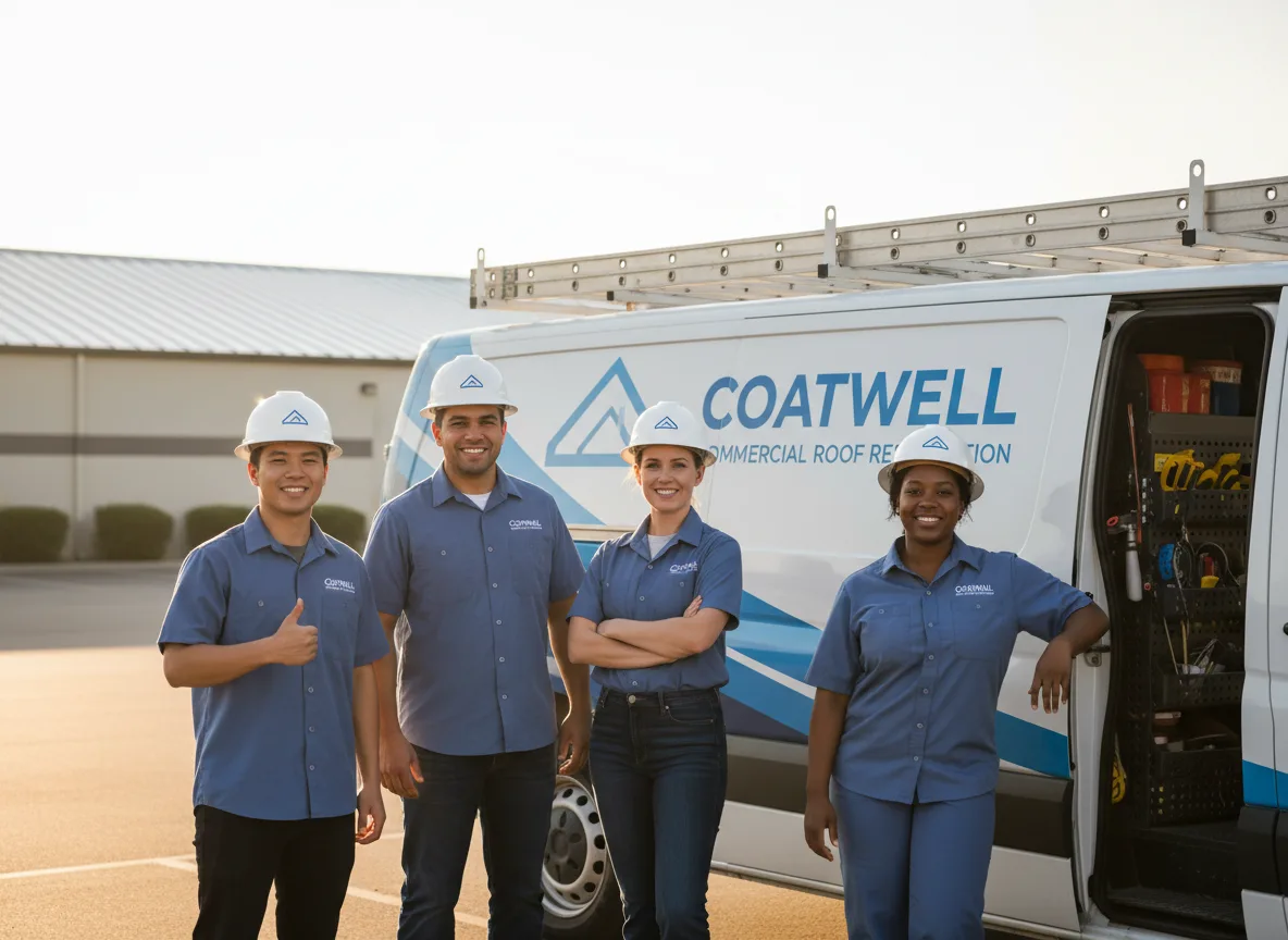 Commercial roof coating company in Hanston, KS