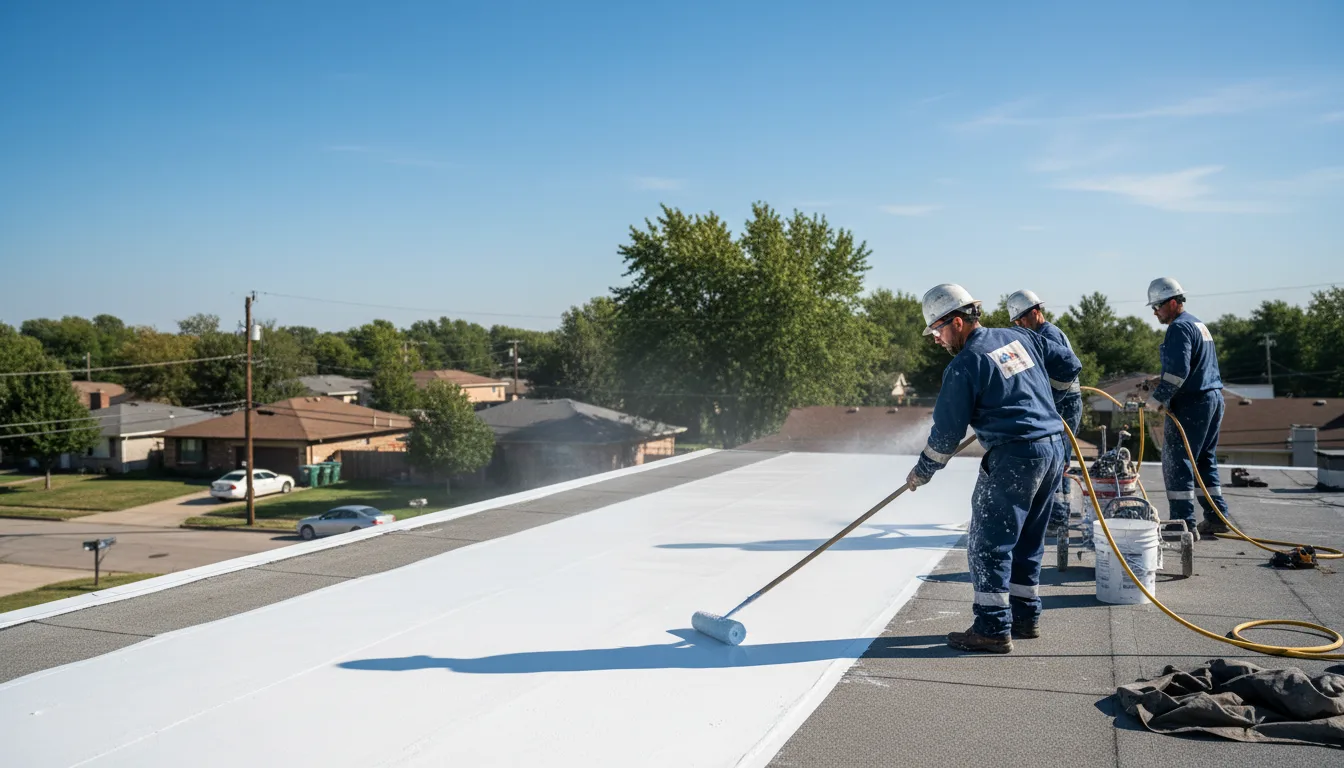 Commercial roof coating in Hanston, KS near me